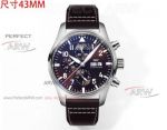 Perfect clone TW factory IWC pilot replica Swiss 7750 movement chronograph watch 